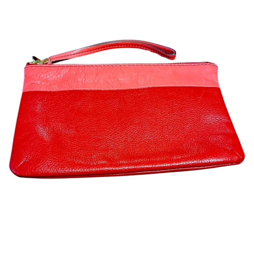 Red Leather Fossil Clutch Bag Like New - Picture 3 of 12